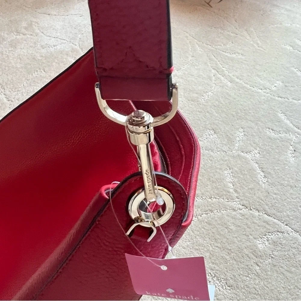 NWT Kate Spade Lexy Pebbled Shoulder Bag Red